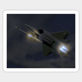 F22 Raptor, fox 3 Sticker